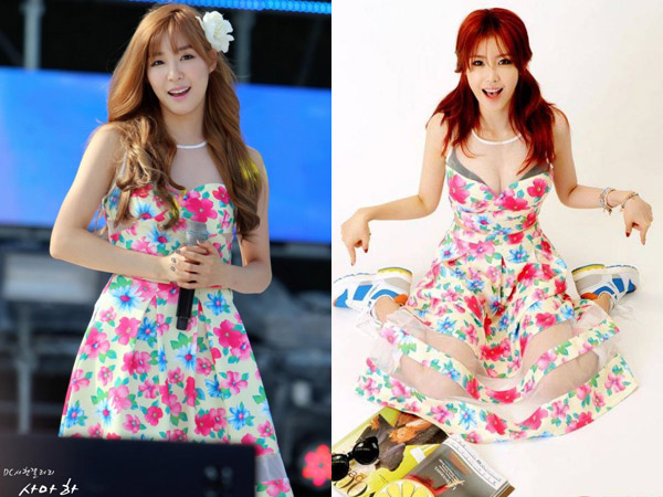 Busana Berbunga Kembar Tiffany SNSD vs Hyosung Secret, Siapa Termodis?